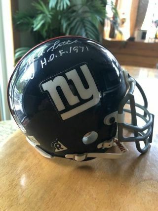 Y.  A.  Tittle York Giants Mini Helmet - Hof - Hof Sports - Dec 