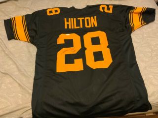 Mike Hilton Signed Steelers Black Jersey Size Xl - Tse Authentication