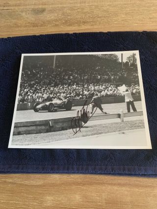 A.  J.  Foyt Autographed 1961 Indianapolis 500 Winner Signed 8x10 Photo Vintage
