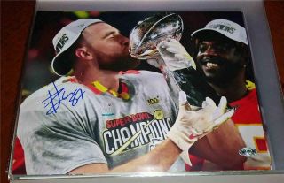 Travis Kelce Hand Signed Bowl Liv Champions 8 X 10 Sports Action Photo