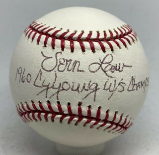 Vern Law " 1960 Cy Young Ws Champs " Signed Baseball W/ Pirates Auto