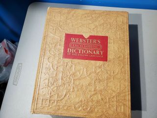 1957 Vintage Webster’s Encyclopedic Dictionary Of The English Language Huge Book