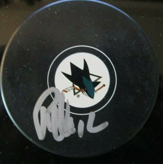 Patrick Marleau Signed San Jose Sharks Hockey Puck W/