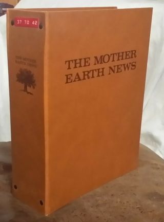 Vintage 1976 Mother Earth News Issues 37 - 42 Full Year Binder,  Foldouts