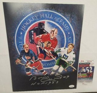 Bobby Hull Signed 11x14 Photo (chicago Black Hawks,  Winnipeg Jets) Jsa