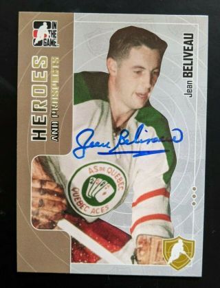 2005 - 06 In The Game Heroes Itg And Prospects Jean Beliveau Autograph 9