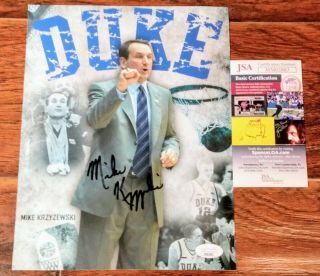 Mike Krzyzewski Auto Signed Duke Basketball Coach Autograph Psa Certified Photo
