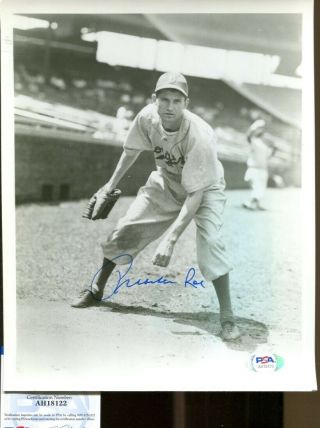 Preacher Roe Signed Vintage Photo 8x10 Autographed Brooklyn Dodgers Psa/dna