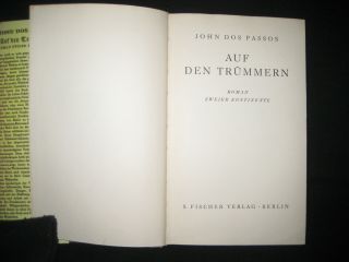 John Dos Passos,  Auf den Trümmern,  S.  Fischer Verlag 1932 3