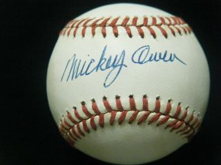 Mickey Owen (d - 2005) 4x All Star Brooklyn Dodgers Signed Nl Giamatti Baseball