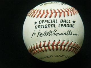 Mickey Owen (D - 2005) 4x All Star Brooklyn Dodgers signed NL Giamatti baseball 2