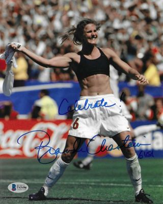 Brandi Chastain Usa Soccer World Cup Signed 8x10 Photo Autographed Bas