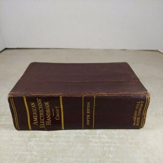 American Electricians ' Handbook Terrell Croft 5th Edition 1942 Leather Bound 2