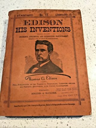 Edison And His Inventions By J B Mcclure,  1890
