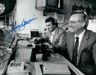 Jaime Jarrin Signed 8x10 Vintage Photo Autograph La Dodgers Pen In Hand W/coa