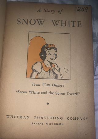 1930s - 40s Walt Disney ' s The Story of Snow White Seven Dwarf Comic Book 3