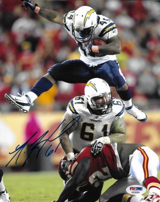 Nick Hardwick Signed Chargers Football 8x10 Photo Psa/dna 61 Picture Auto 