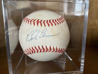 Indians Hall Of Famer Bob Lemon Signed Baseball