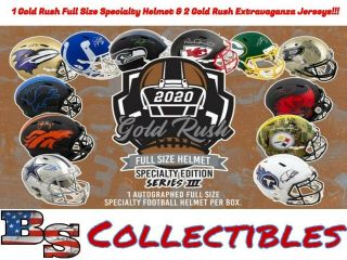 Kansas City Chiefs Gold Rush Full Size Specialty Helmet & 2 Jersey Break