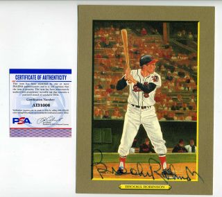 Brooks Robinson Autographed Perez Steele Great Moments Card - Psa/dna