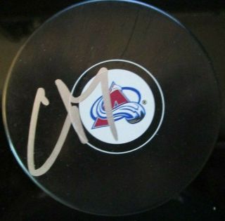 Chris Drury Signed Colorado Avalanche Hockey Puck W/