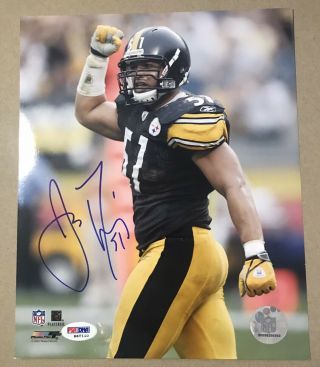 James Farrior Pittsburgh Steelers Signed / Autographed 8x10 Photo W/ Psa/dna