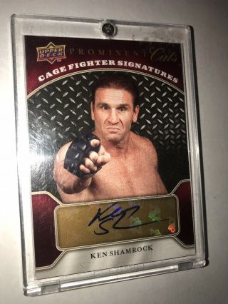 Ken Shamrock 2009 Ud Prominent Cuts Cage Fighter Signatures Ufc Mma Wwe Wwf