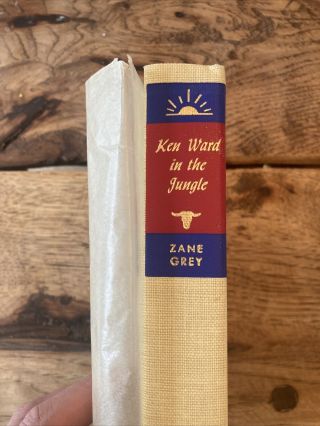Zane Grey (walter Black) Ken Ward In The Jungle Western Book W/ Rice Paper