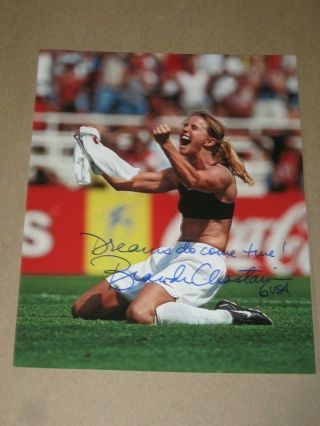 Brandi Chastain Signed 8x10 Photo Usa Soccer World Cup Autograph 1e