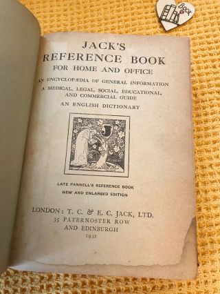 Jack’s Reference Book For Home And Office,  1921 3