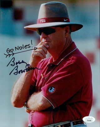 Bobby Bowden Florida State Seminoles Signed 8x10 Glossy Photo Jsa Authenticated