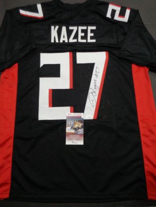 Damontae Kazee Atlanta Falcons Autographed Signed Black Style Jersey W/jsa