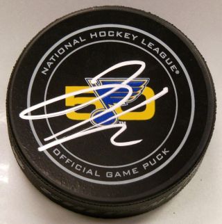 Dmitri Jaskin Signed St Louis Blues 50 Years Official Game Puck 1007686