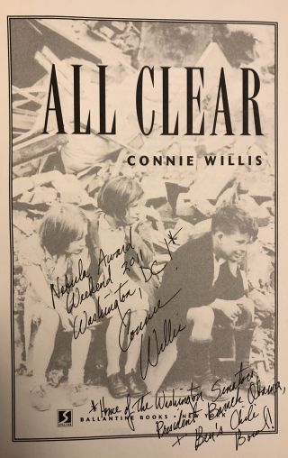 SIGNED by CONNIE WILLIS - ALL CLEAR - 1st ed.  (2010) HUGO & NEBULA WINNER in DJ 2