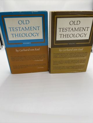 Old Testament Theology Vol.  I & Ii Vintage By Gerhard Von Rad