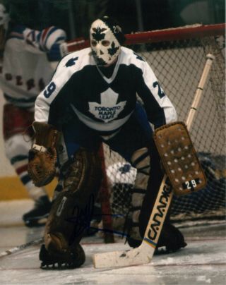 Mike Palmateer Toronto Maple Leafs Signed 8 " X 10 " Photo W/