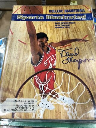 David Thompson N.  C.  State Wolfpack Autographed Signed Sports Illustrated