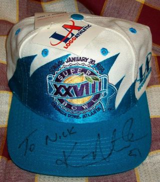 Dallas Cowboys Ken Norton,  Jr.  51 Signed Hat - Superbowl Xxviii
