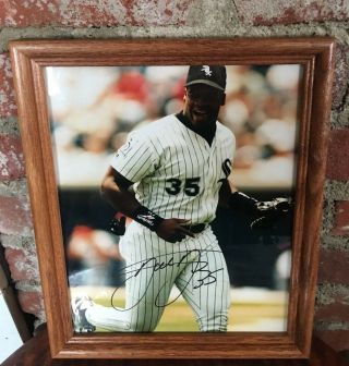 Hof Frank Thomas Chicago White Sox Autograph With " The Big Hurt " 8x10 Framed