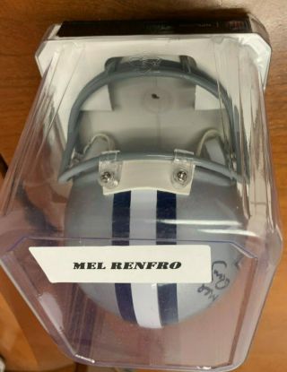 Mel Renfro HOF signed autograph Dallas Cowboys mini speed Helmet Beckett 2