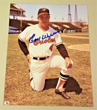 Earl Weaver Baltimore Orioles Autographed Hand Signed Color 8x10 Photo