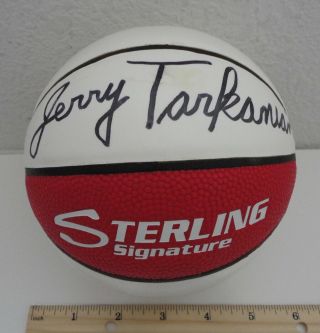 Jerry Tarkanian Signed Mini Basketball Unlv Runnin 