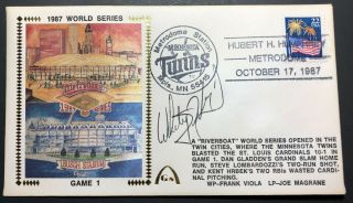 Whitey Herzog Signed 1987 World Series Gateway Stamp Cachet Envelope Postmark 2