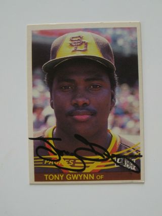 Vtg 1984 Donruss Tony Gwynn Autographed Signed Hof Padres Baseball Card Ex