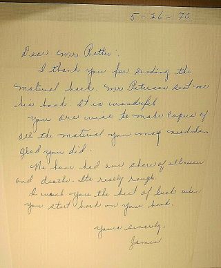James " Cool Papa " Bell Letter To Larry Ritter Author Of The Glory Of Their Times
