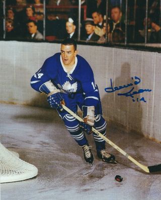 Signed 8x10 Dave Keon Toronto Maple Leafs Autographed Photo -