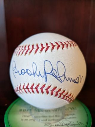Brooks Robinson Signed Autographed Rawlings Baseball Orioles Hof Auto Treat Cert
