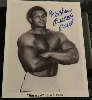 Wwe Butch Reed Wwf Ecw Wcw Autograph Signed 8x10 Photo