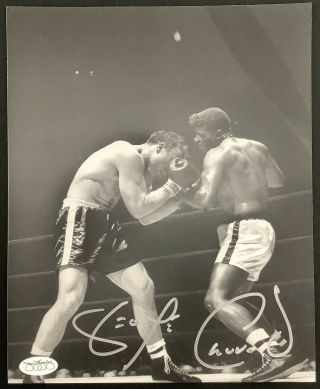 George Chuvalo Signed Photo 8x10 Autograph Boxing Floyd Patterson Champion Jsa 2