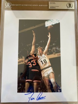 2020 Dave Cowens Leaf Autographed Signed Photograph Beckett Slabbed 8 X 10